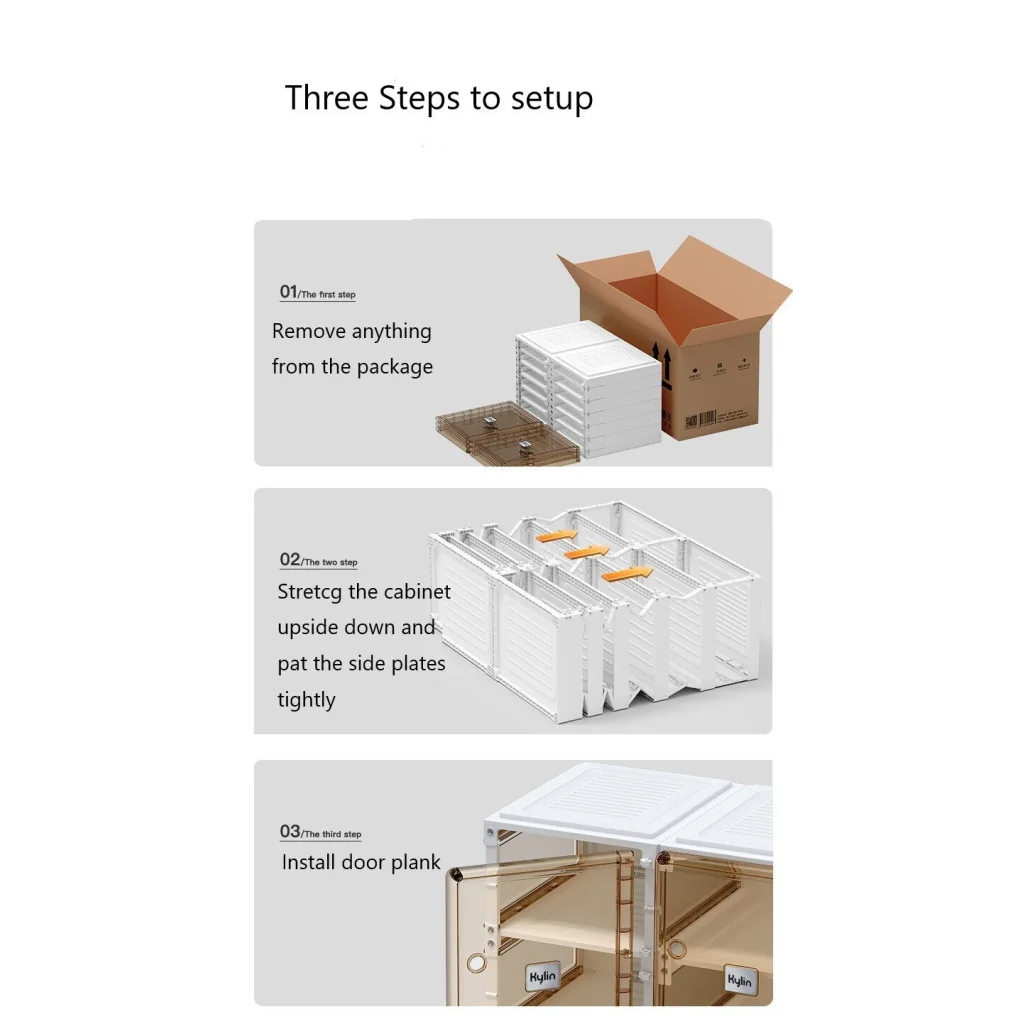 Cubes Storage Folding Shoe Cabinet Kylin 2 Column 7 Grids 4