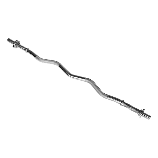 Curl Bar with HomeMyGardenlock Collars - Fitness Accessories