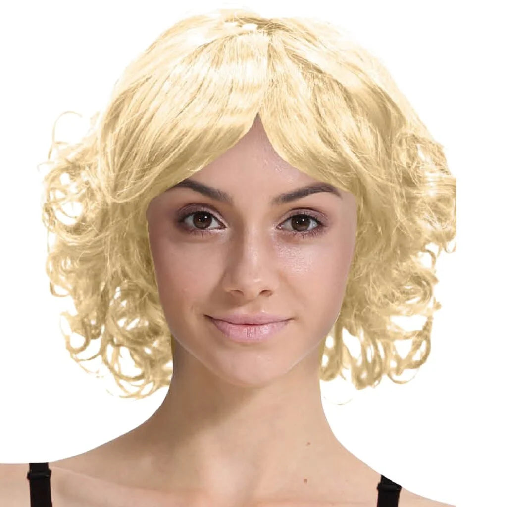 CURLY BOB WIG Hair Party Costume Halloween Fancy Dress Up
