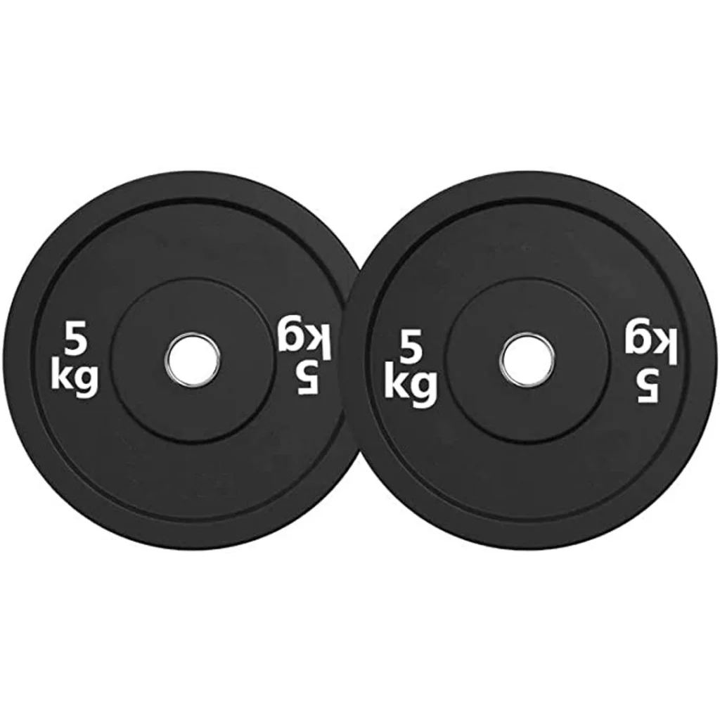 Curve Fitness Olympic Black Bumper Plates 40kg (2X20kg)