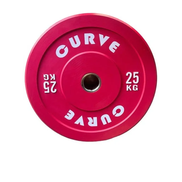 Curve Fitness Olympic Coloured Bumper Plates 50kg (2X25kg)