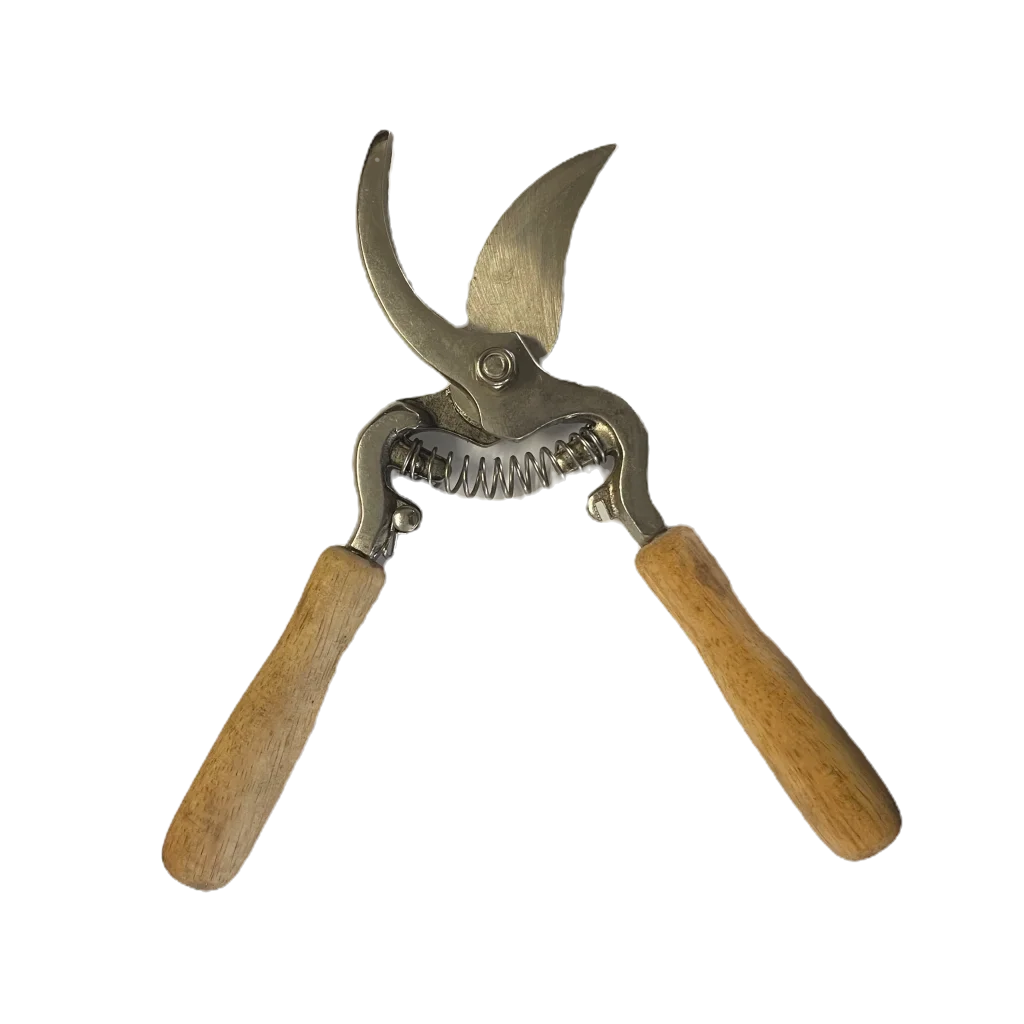 Curved Pruning Shears | Wooden Handle - Home & Garden >