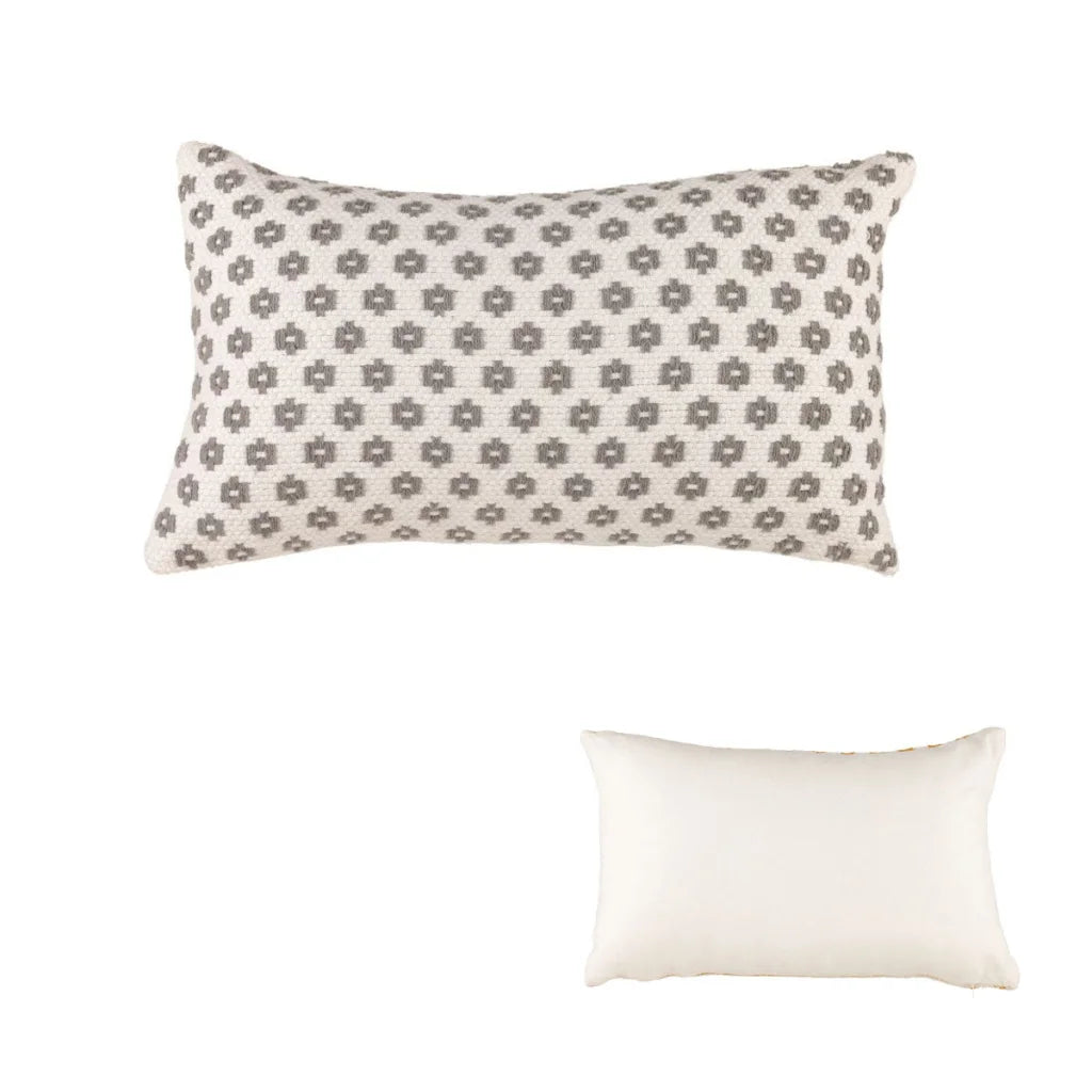 Cushion 30cm x 50cm Accessorize Norah Grey Rectangular