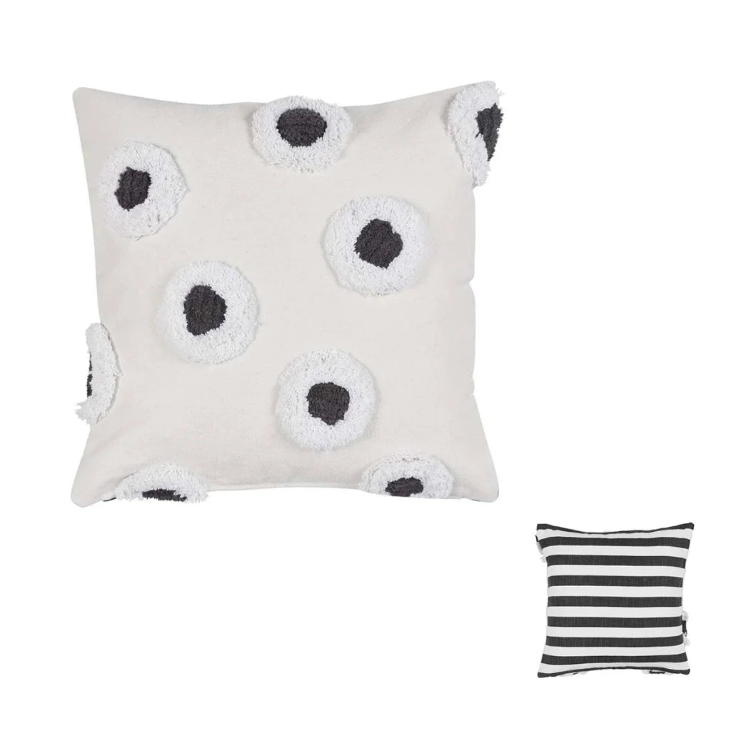 Cushion 50cm x 50cm VTWonen Stripe and Eye Natural Square
