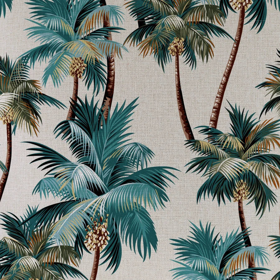 Cushion Cover Coastal Fringe Natural Palm Trees Natural