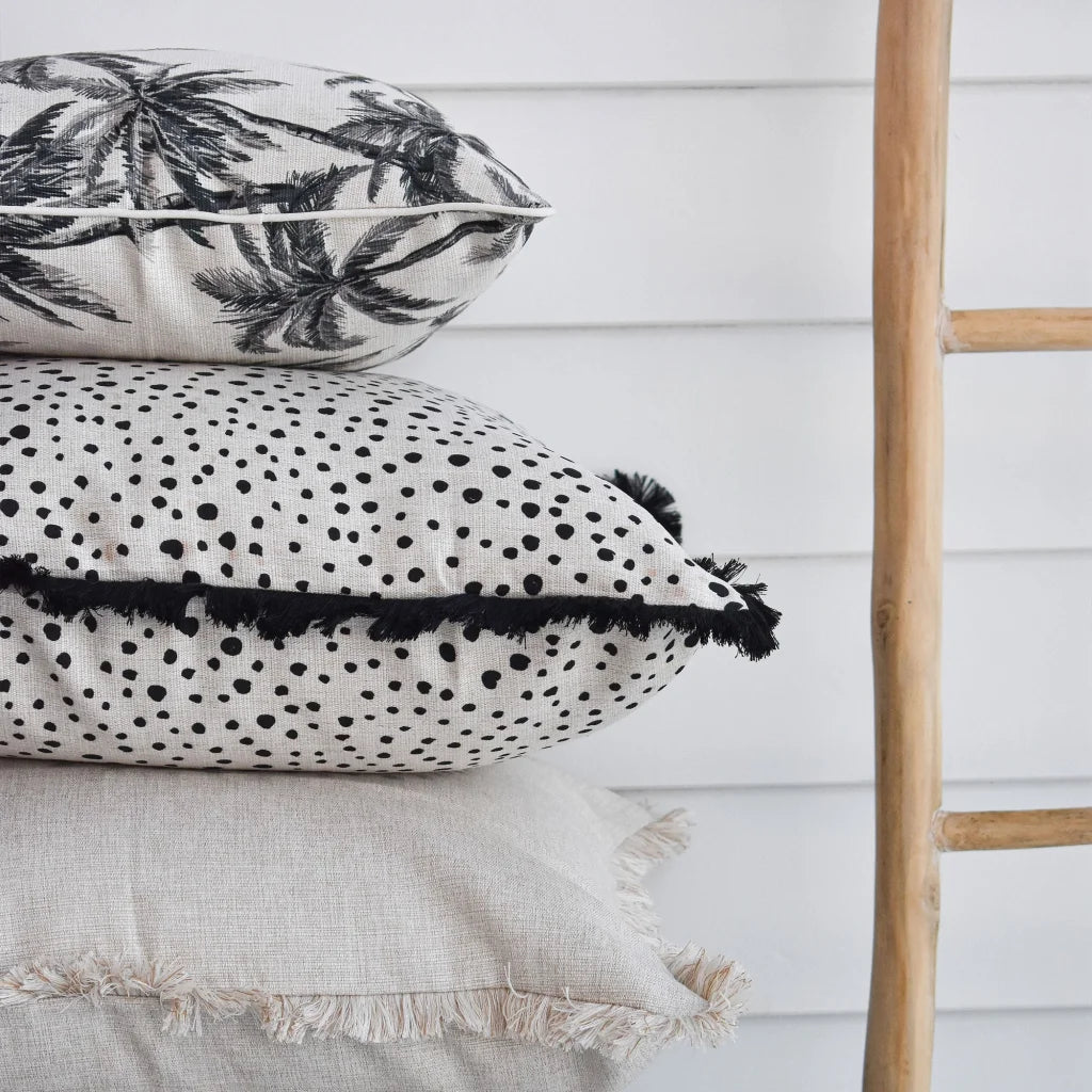 Cushion Cover Coastal Fringe Natural Solid Natural 60cm x
