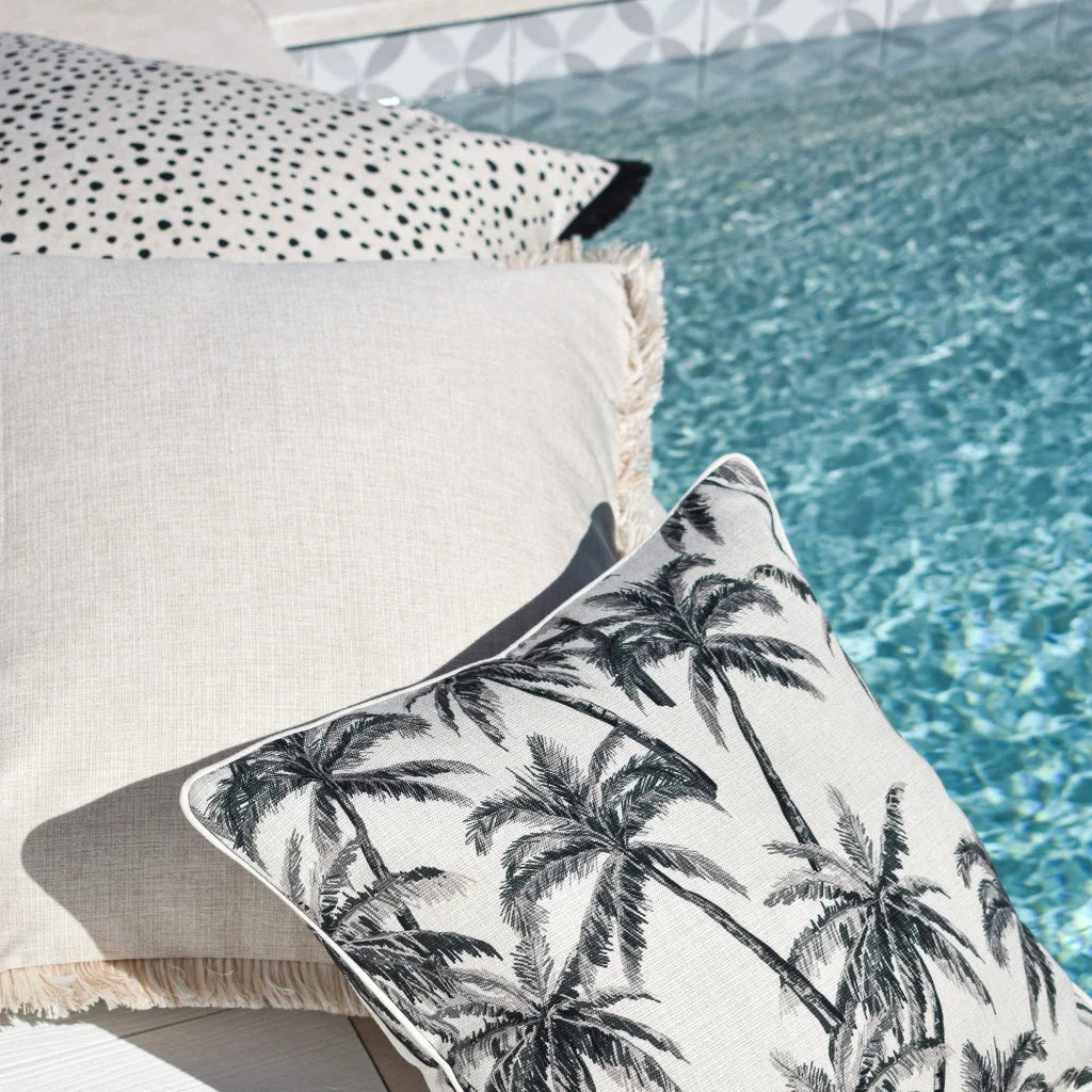 Cushion Cover Coastal Fringe Natural Solid Natural 60cm x