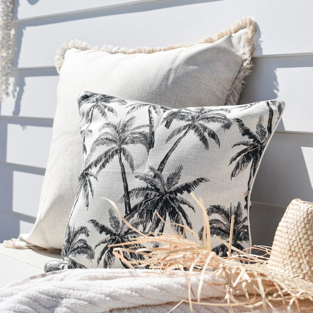 Cushion Cover Coastal Fringe Natural Solid Natural 60cm x