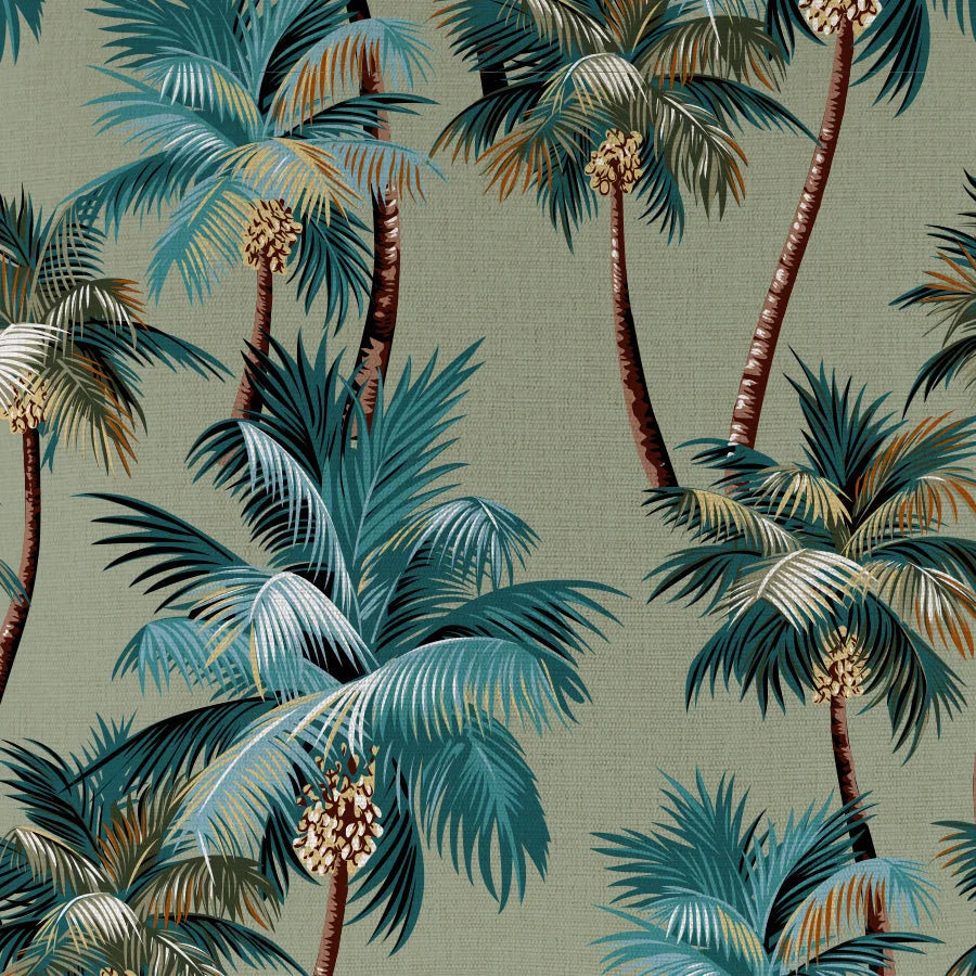 Cushion Cover Coastal Fringe Palm Trees Sage - 45cm x 45cm