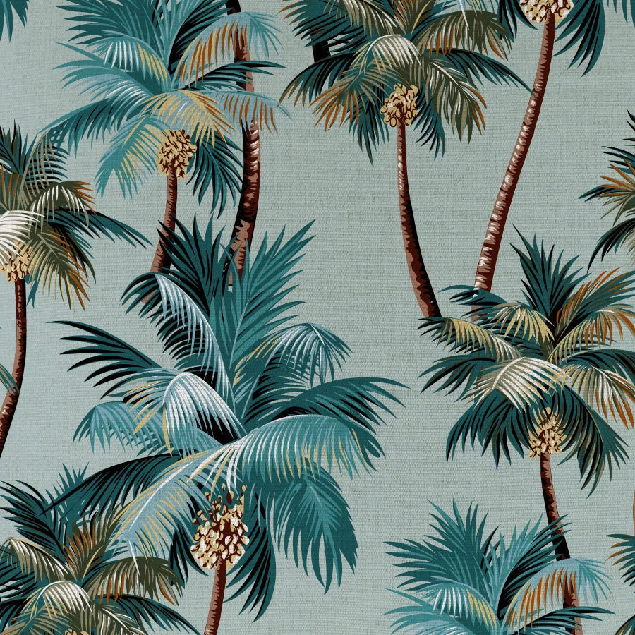 Cushion Cover Coastal Fringe Palm Trees Seafoam 60cm x