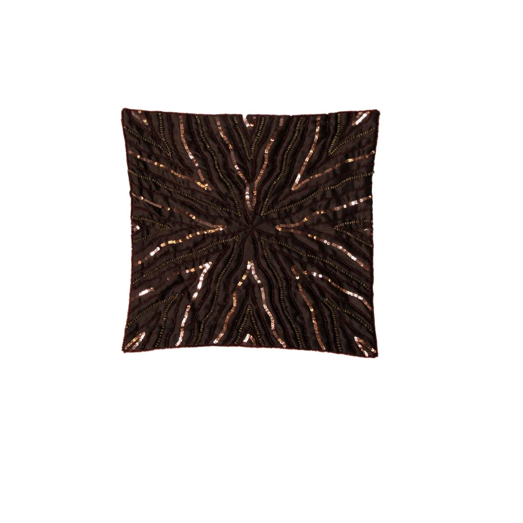 Cushion Cover IDC Homewares Sequin Bella Chocolate