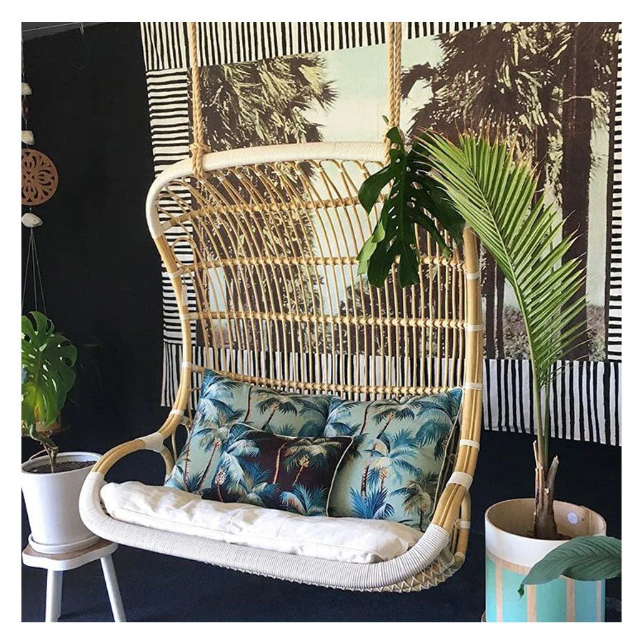 Cushion Cover with Piping Palm Trees Lagoon 60cm x 60cm