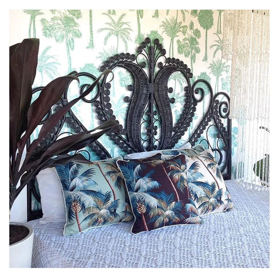 Cushion Cover with Piping Palm Trees Lagoon 60cm x 60cm
