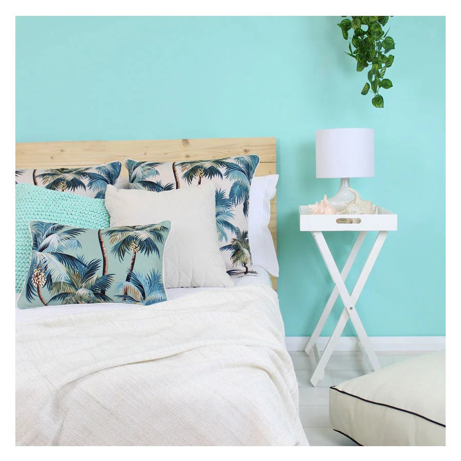 Cushion Cover with Piping Palm Trees Natural 60cm x 60cm