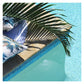 Cushion Cover with Piping Palm Trees White - 35CM x 50CM
