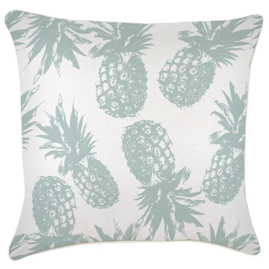 Cushion Cover with Piping Pineapples Seafoam - 60cm x 60cm