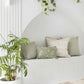 Cushion Cover with Piping Postcards Sage - 35cm x 50cm