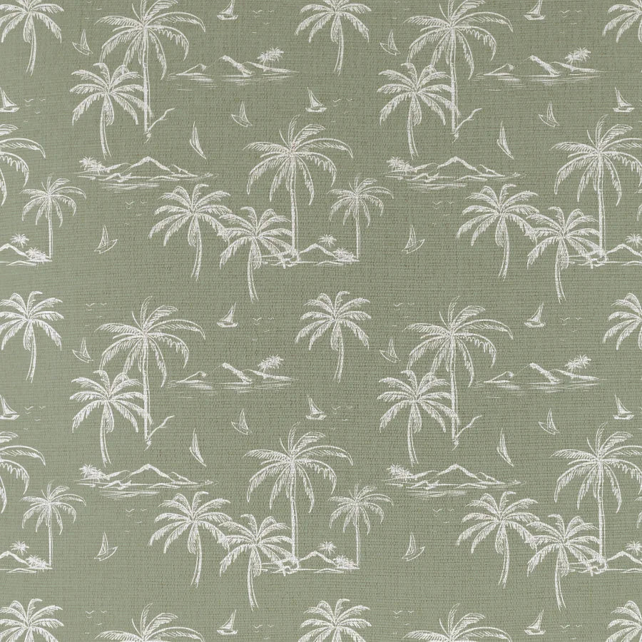 Cushion Cover with Piping Postcards Sage - 35cm x 50cm