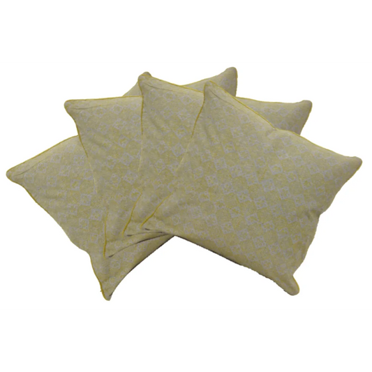 Cushion Covers Pack of 4 Azuk Mustard Yellow & Grey 50x50cm