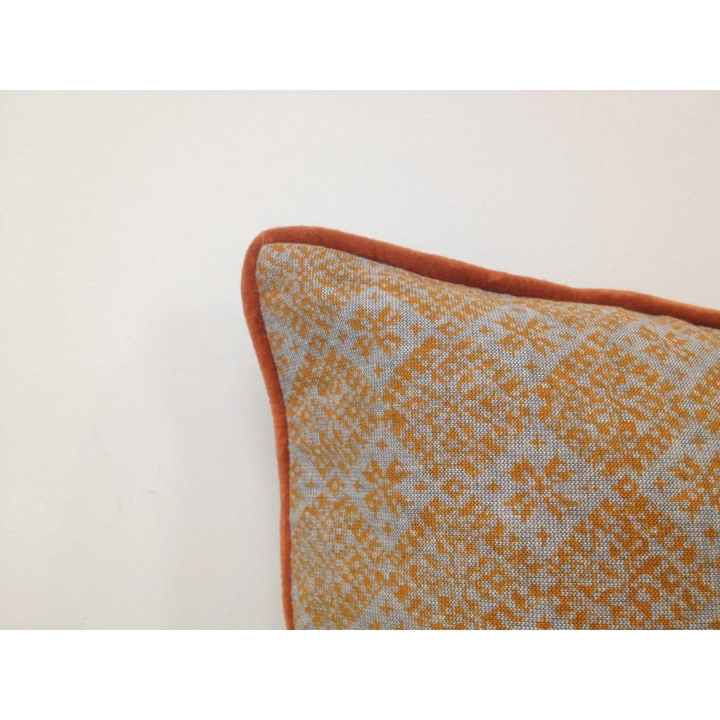Cushion Covers Pack of 4 Azuk Orange & Grey 50x50cm