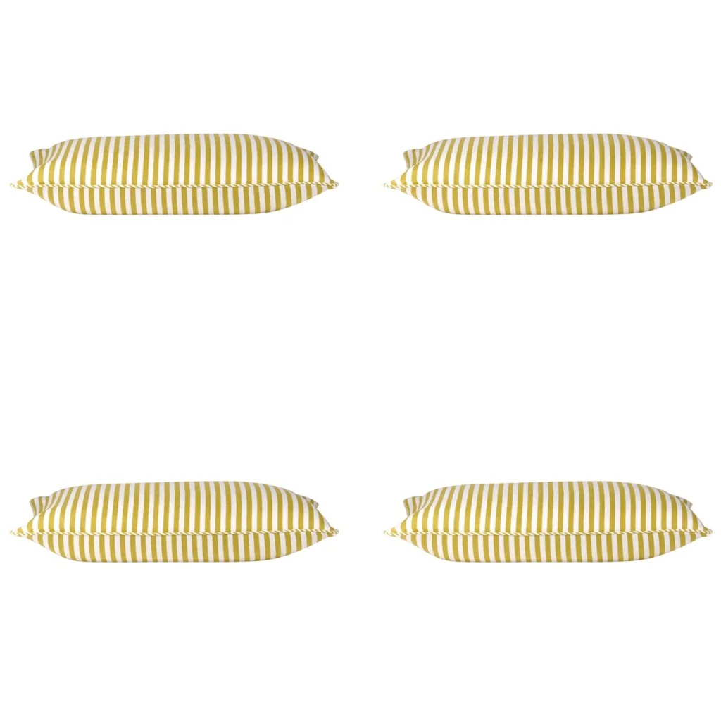 Cushion Covers Pack of 4 Dandi Mustard Yellow & White