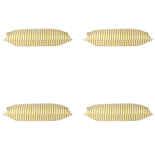 Cushion Covers Pack of 4 Dandi Mustard Yellow & White