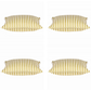 Cushion Covers Pack of 4 Dandi Mustard Yellow & White