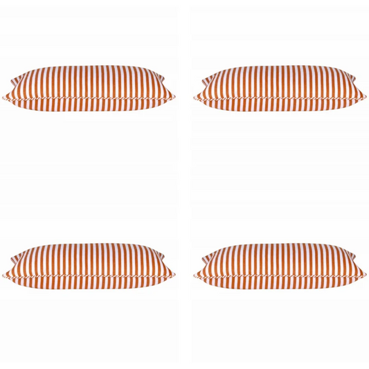 Cushion Covers Pack of 4 Dandi Orange & White Rectangle