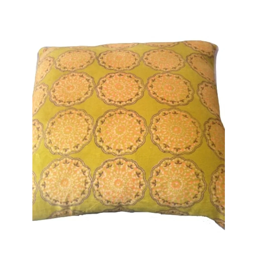 Cushion Covers Pack of 4 Duffy Mustard and Grey Square