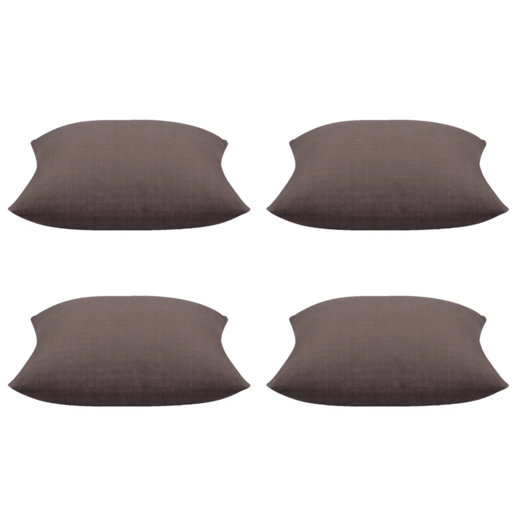 Cushion Covers Pack of 4 Elements Stone Brown Solid Base