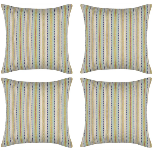Cushion Covers Pack of 4 Finn Yellow Multicoloured Retro