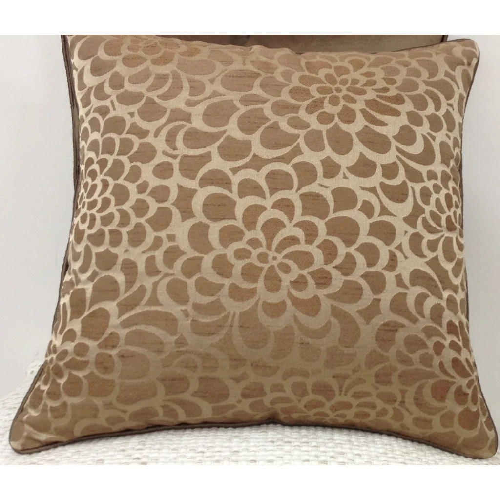 Cushion Covers Pack of 4 Flower Beige Petal Design Square
