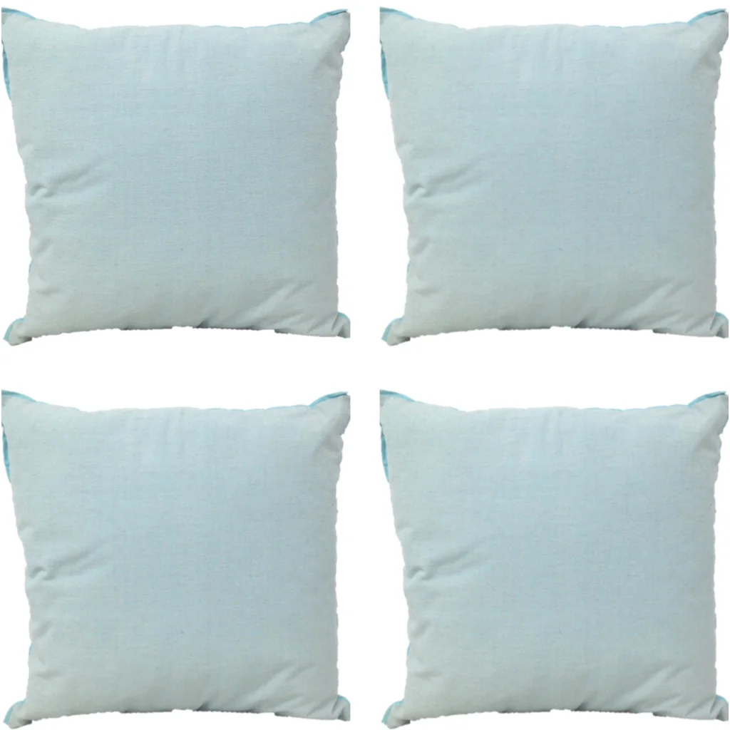 Cushion Covers Pack of 4 Frida Aqua Blue 50x50cm