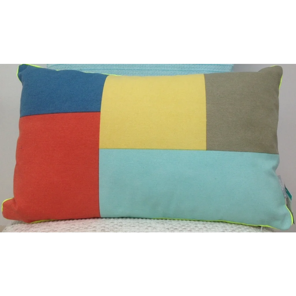 Cushion Covers Pack of 4 Geo Beige Block Design Rectangle