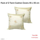 Cushion Covers Set of 2 Accessorize Tiarni Embroidery Faux