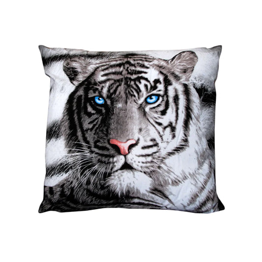 Cushion Just Home Blue Eyes Stripes Tiger Square Filled