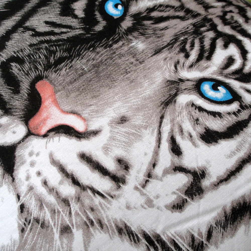 Cushion Just Home Blue Eyes Stripes Tiger Square Filled