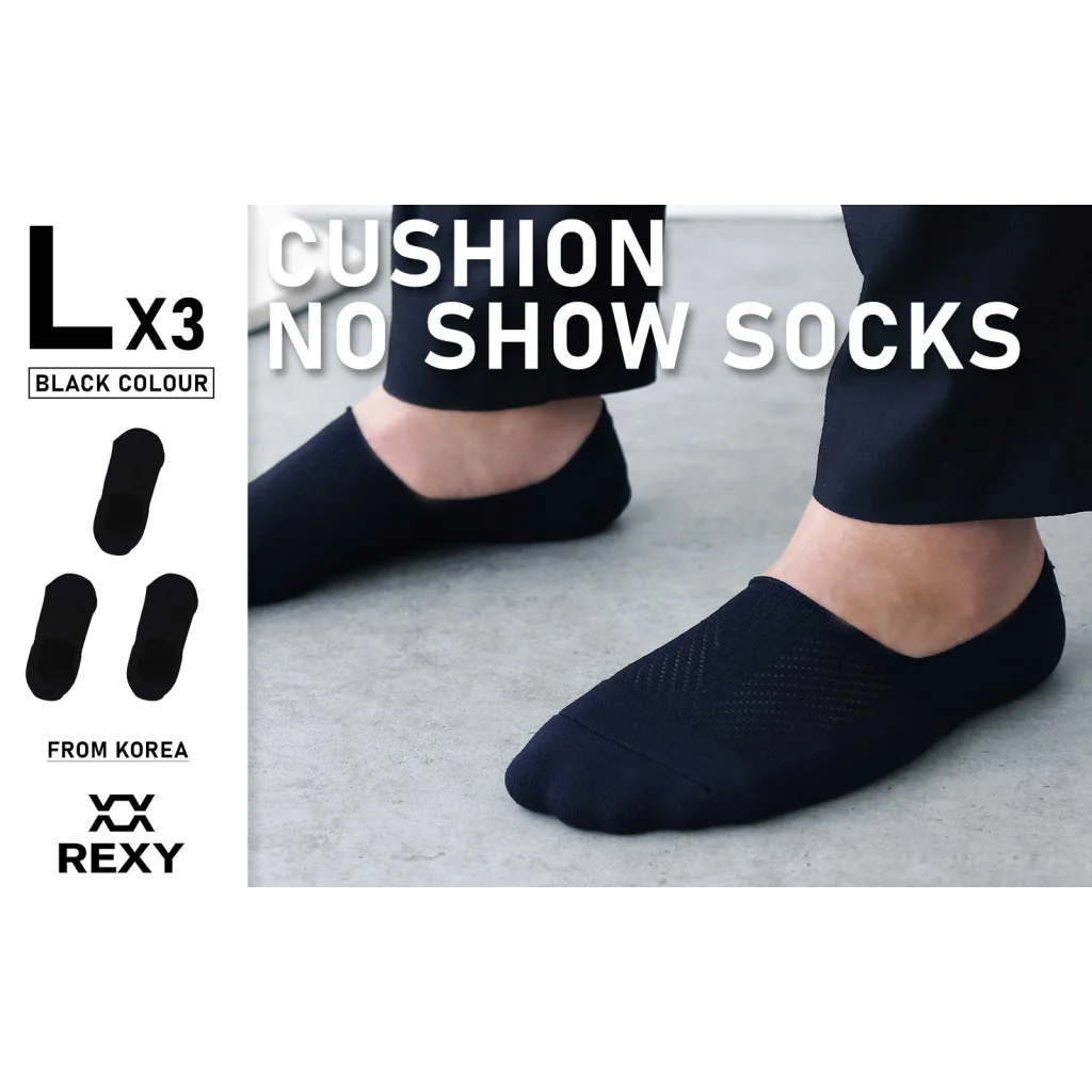 Cushion No Show Ankle Socks Non-Slip Breathable 3 Pack