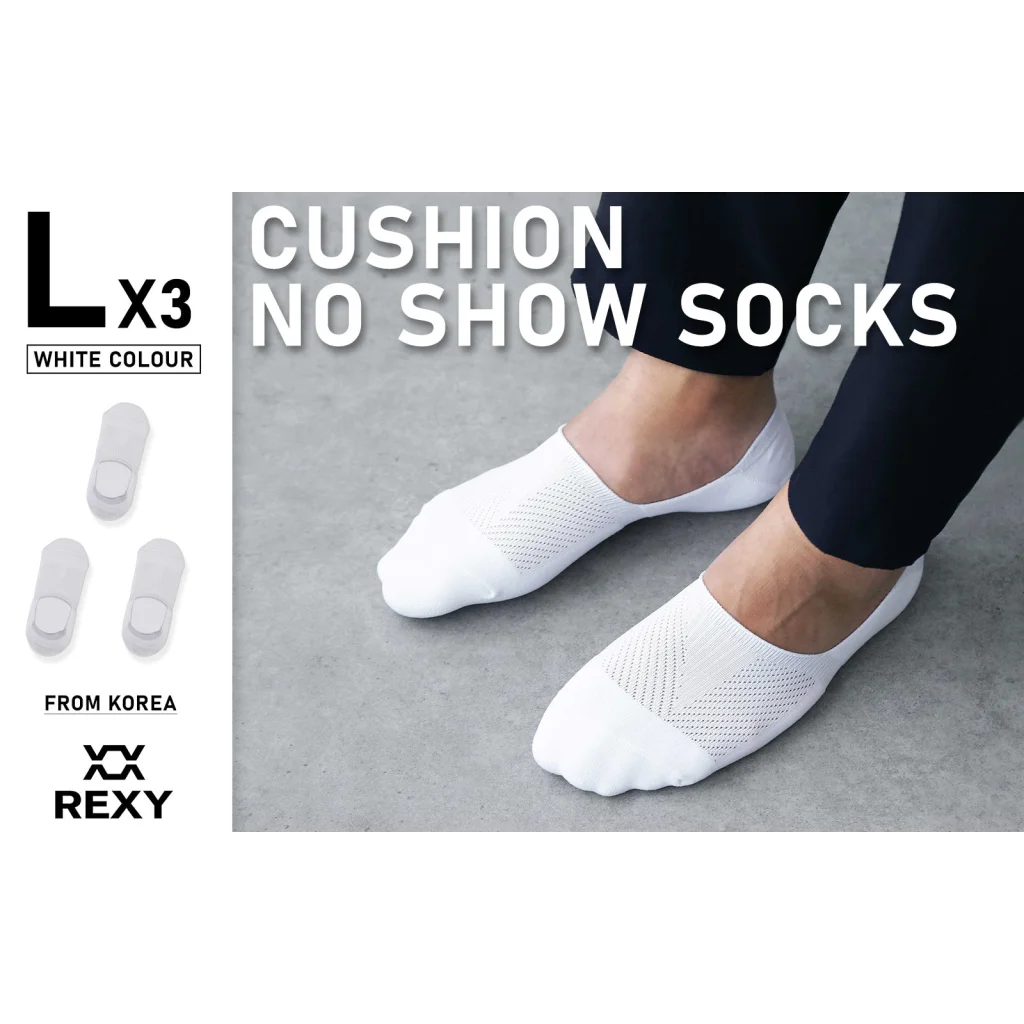 Cushion No Show Ankle Socks Non-Slip Breathable 3 Pack