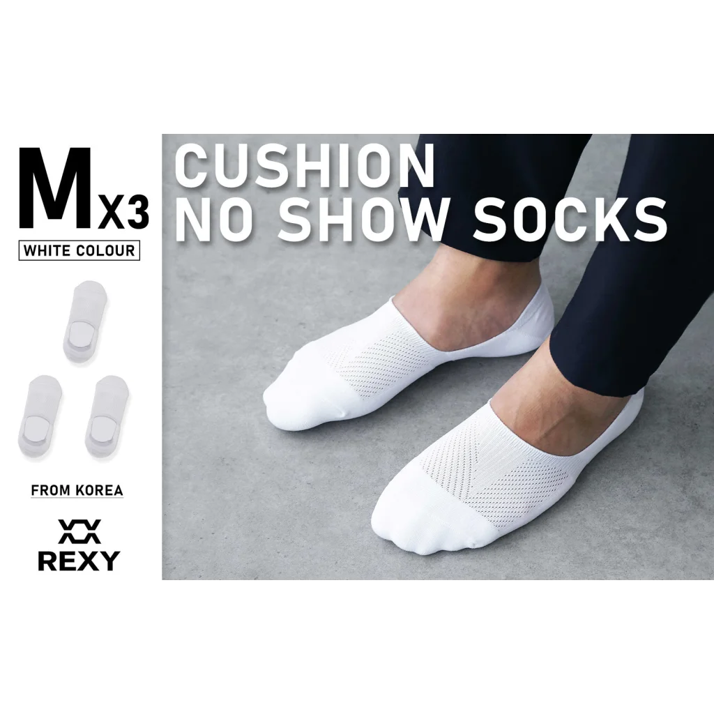 Cushion No Show Ankle Socks Non-Slip Breathable 3 Pack