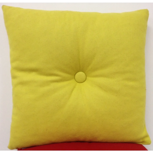 Cushion or Chair Pad Button Mustard Yellow Pre-Filled