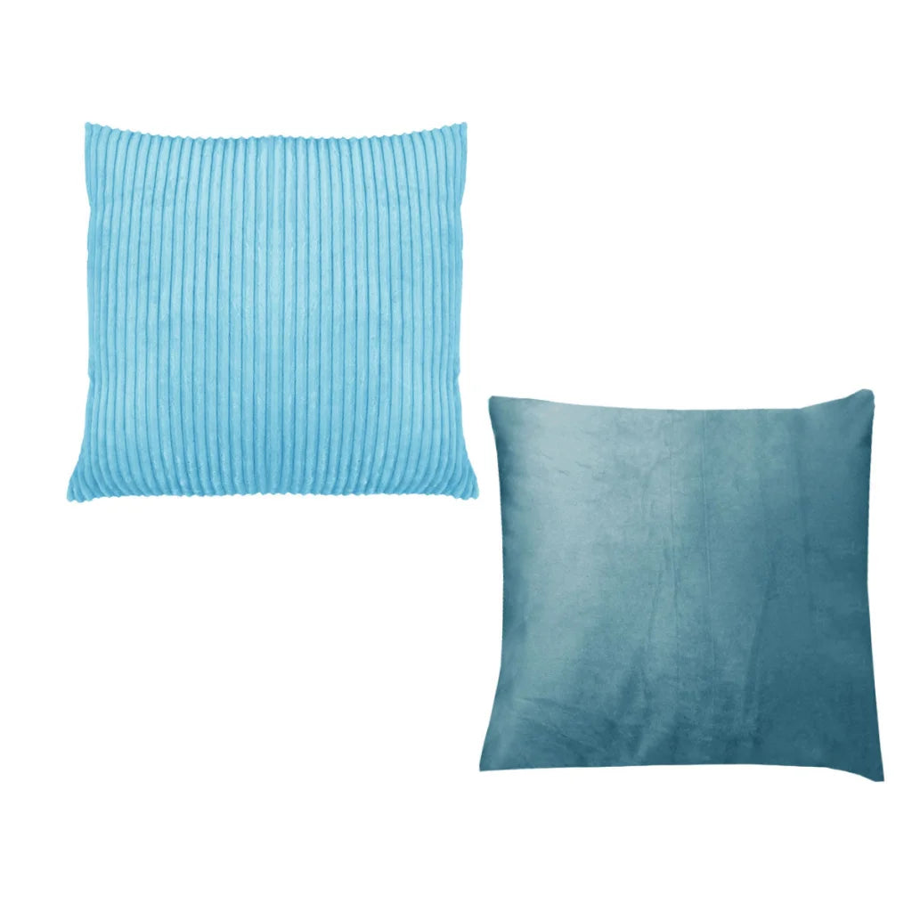 Cushions Calico Cordury Pair Sky - Furniture
