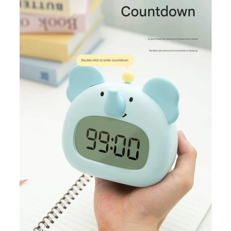 Cute Animal Digital Alarm Clock with Night Light