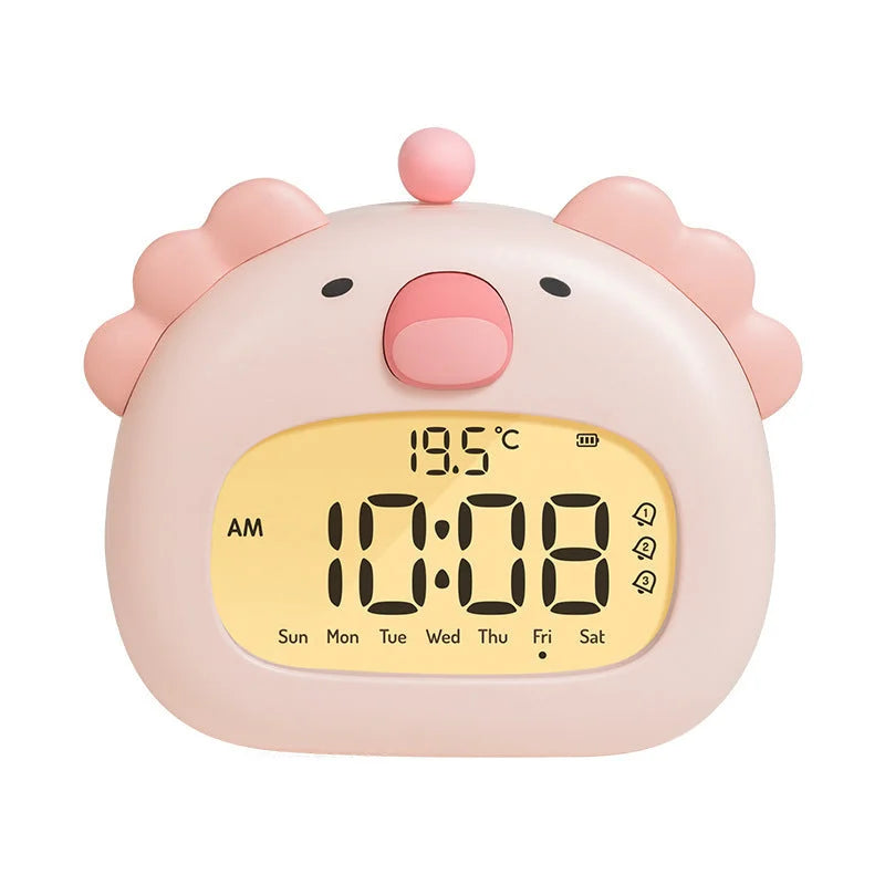 Cute Animal Digital Alarm Clock with Night Light