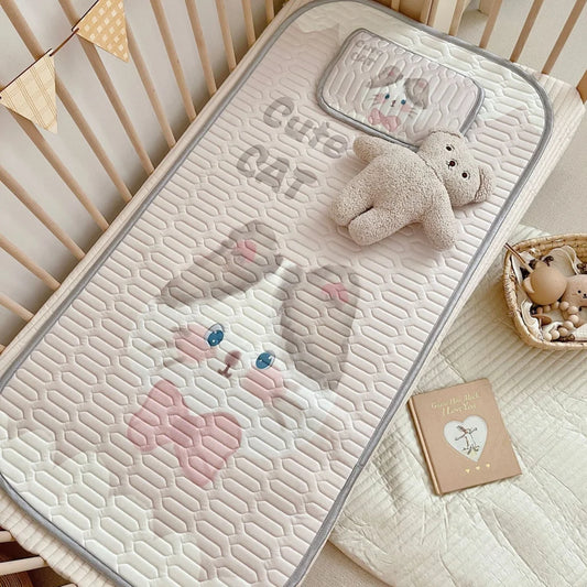 Cute Cat Pattern 2 Piece Set Kids Cooling Pad Set