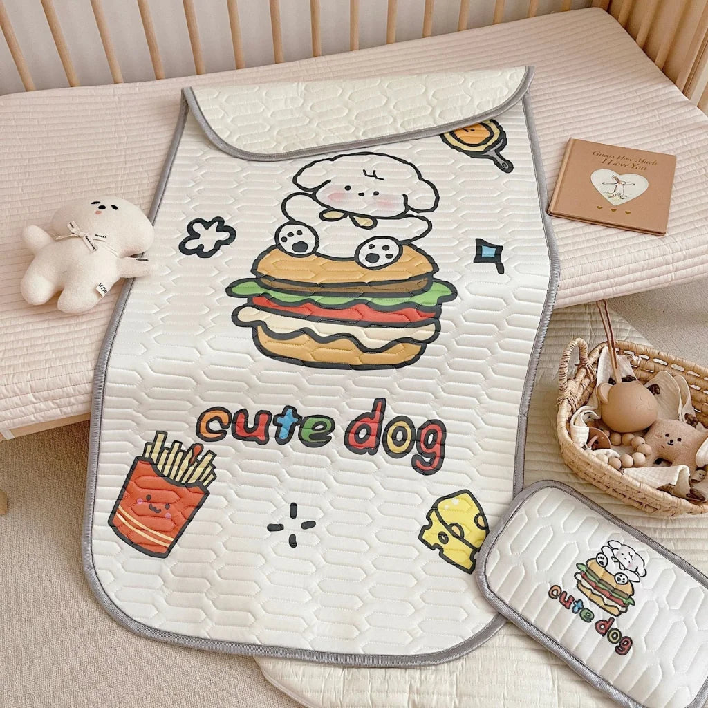 Cute Dog Pattern 2 Piece Set Kids Cooling Pad Set –