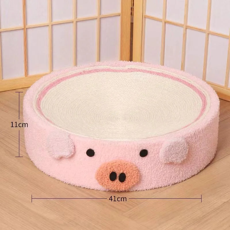 Cute Pink Fabric Pig Cat Scratching