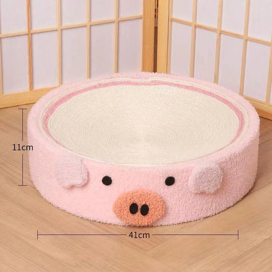 Cute Pink Fabric Pig Cat Scratching