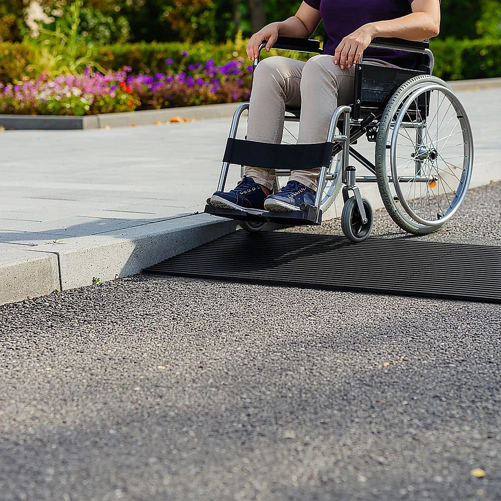 Cuttable Threshold Ramp Rubber Wheelchair Ramp Solid 4 cm