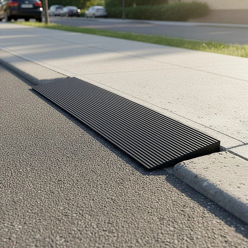 Cuttable Threshold Ramp Rubber Wheelchair Ramp Solid 4 cm